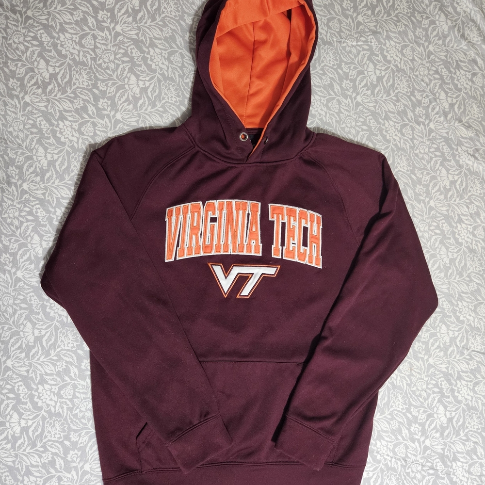 Virginia Tech Maroon and Orange Men's Hoodie